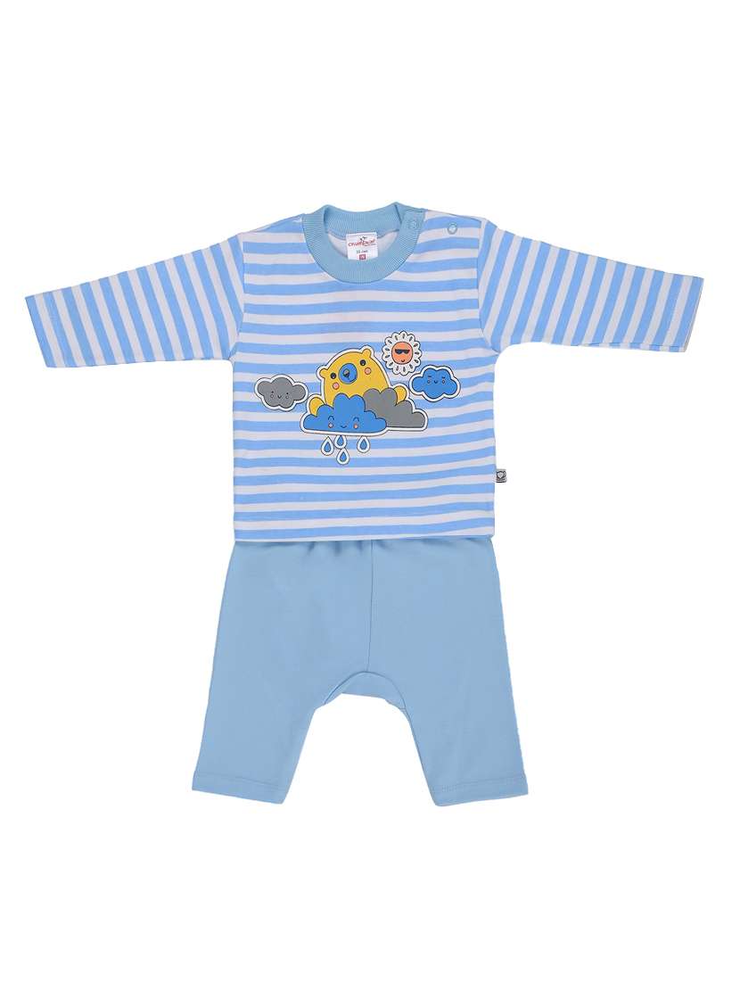 blue cotton pyjama set nightwear