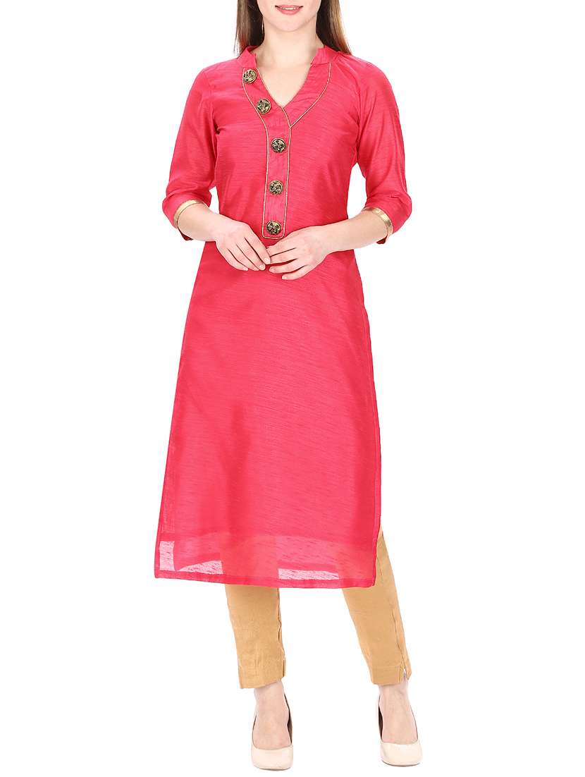 solid straight kurta