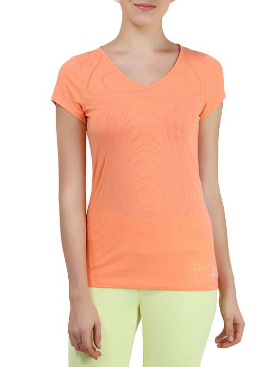 orange cotton blend  top