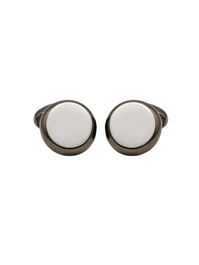 silver metal cufflink