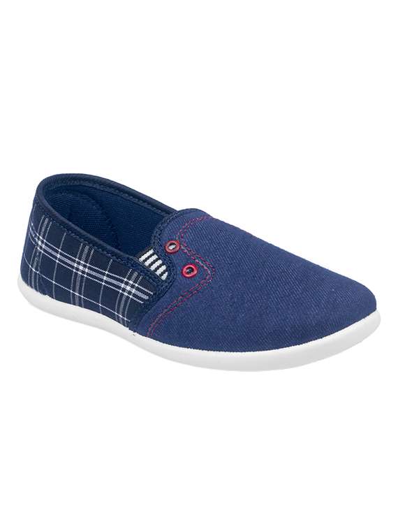 navy blue fabric sneaker