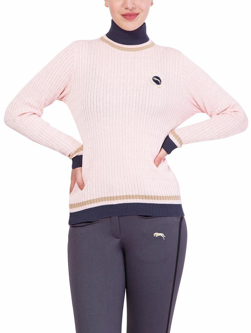pink cotton turtle neck pullover - 14415725 - Zoom Image - 0