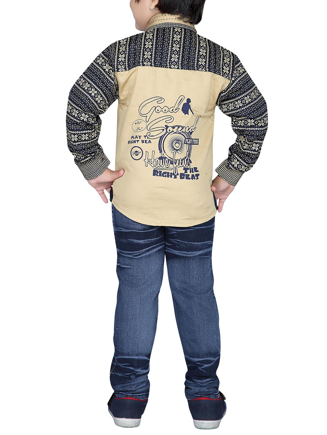 brown and blue cotton twin set - 14416369 - Standard Image - 3