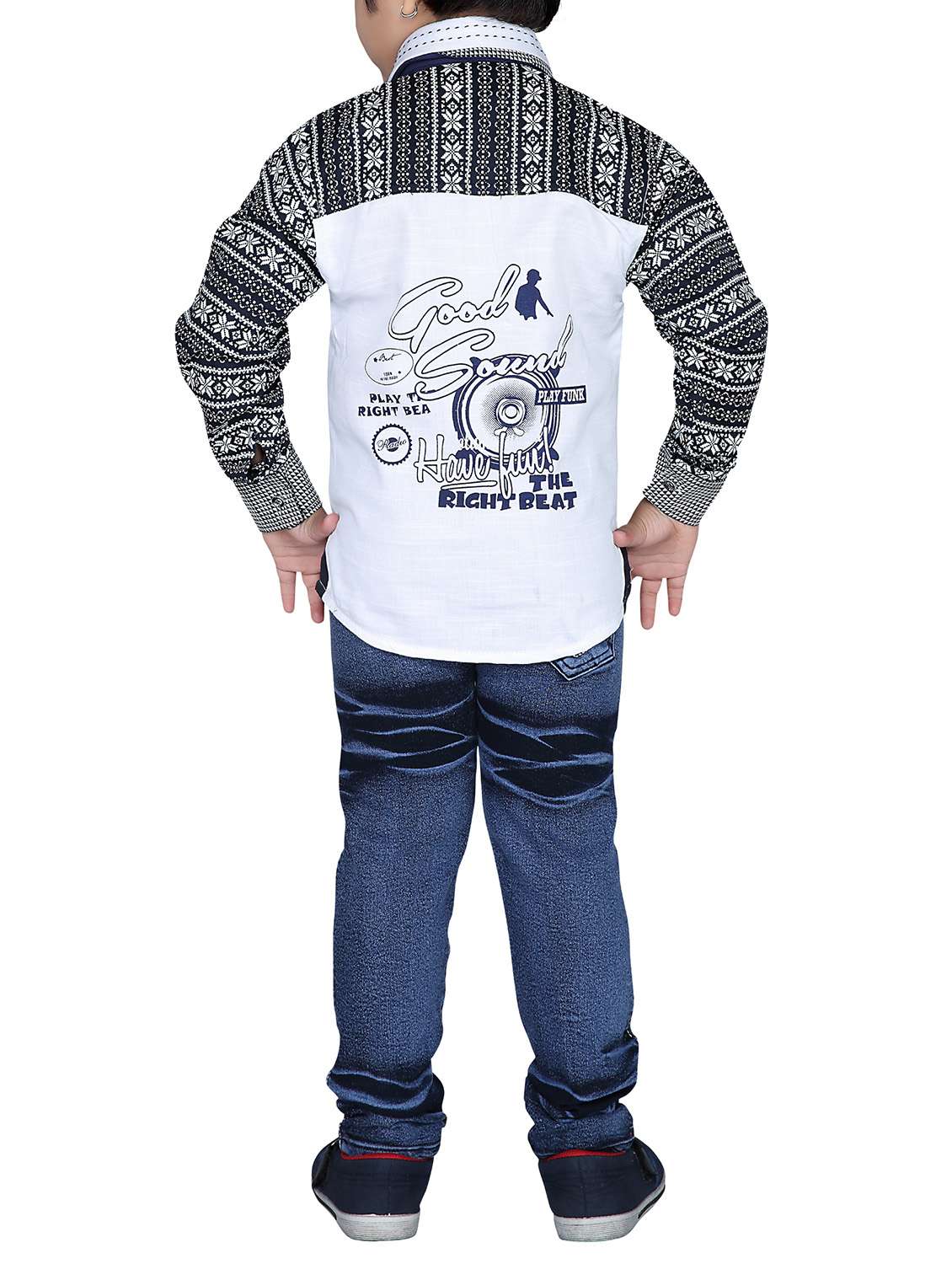 white cotton full length set - 14416370 - Standard Image - 3