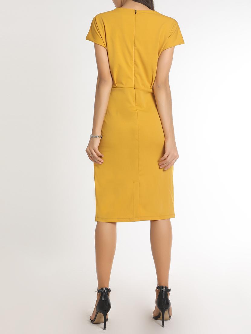 Yellow Belted Dress
