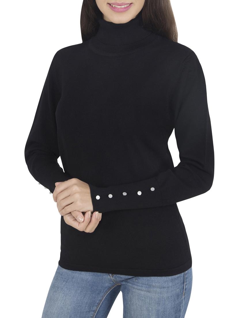 black viscose casual pullover - 14419583 -  Zoom Image - 0