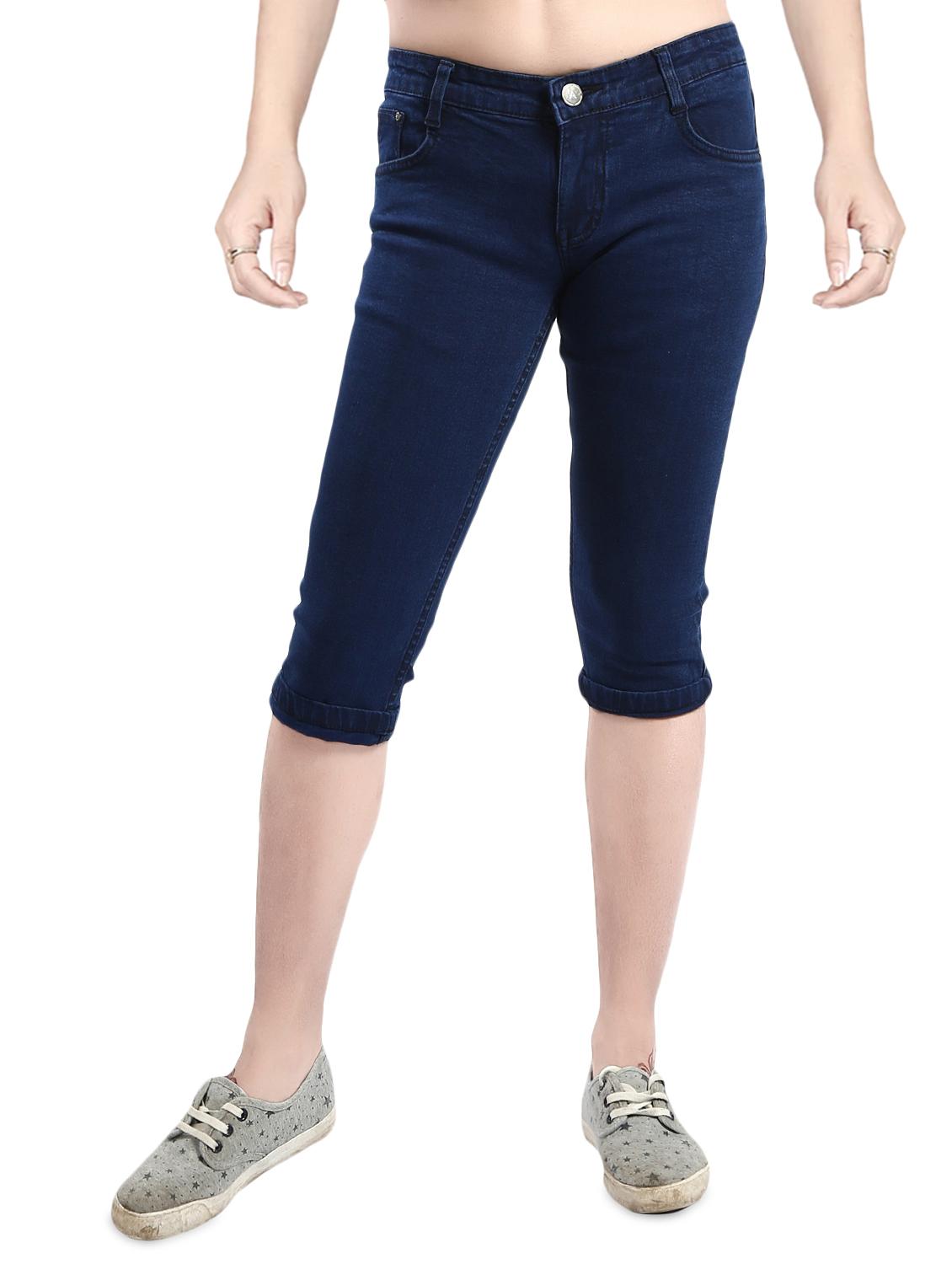 dark blue denim capri - 14419591 - Zoom Image - 0