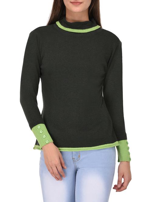 dark grey woolen turtle neck pullover - 14422140 -  Standard Image - 0