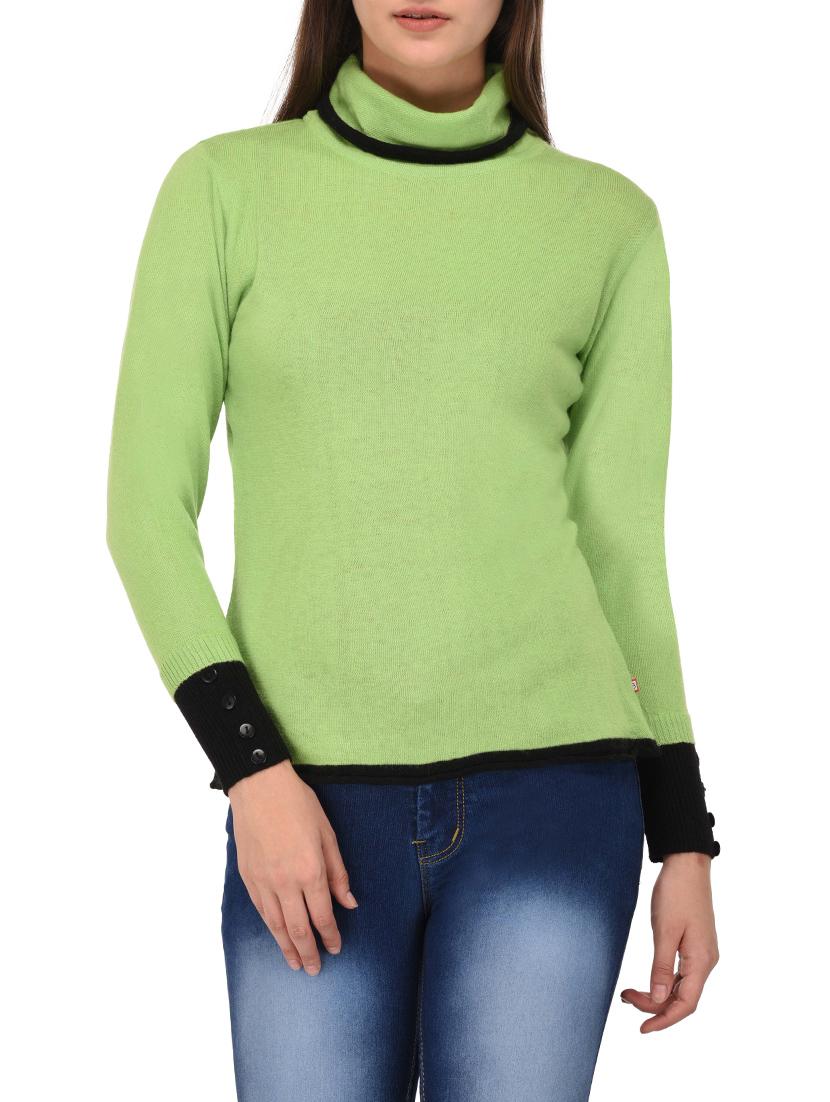 light green woollen pullover - 14422141 - Zoom Image - 0