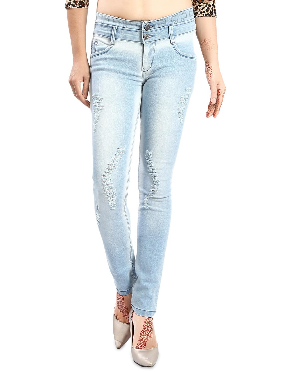 women's distress slim fit jeans - 14426500 - Zoom Image - 0