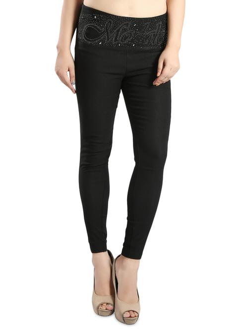 black cotton jeggings - 14426504 -  Standard Image - 0