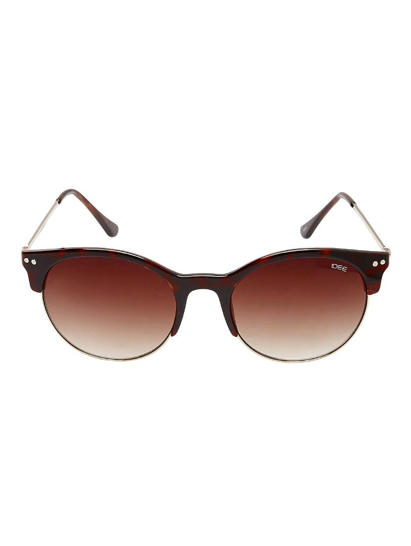 idee gradient round women's sunglasses - (ids2180c2sg|54|brown gradient color) - 14426525 -  Zoom Image - 0