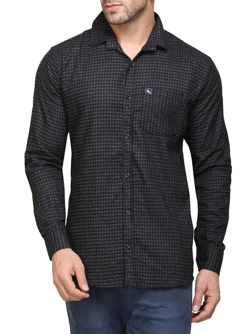 black cotton casual shirt - 14435308 - Zoom Image - 0