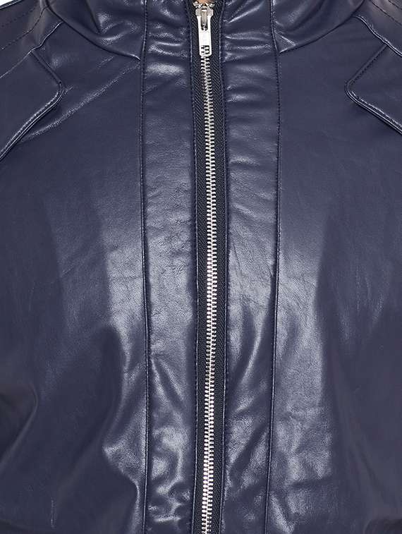 navy blue biker jacket - 14436816 - Standard Image - 3