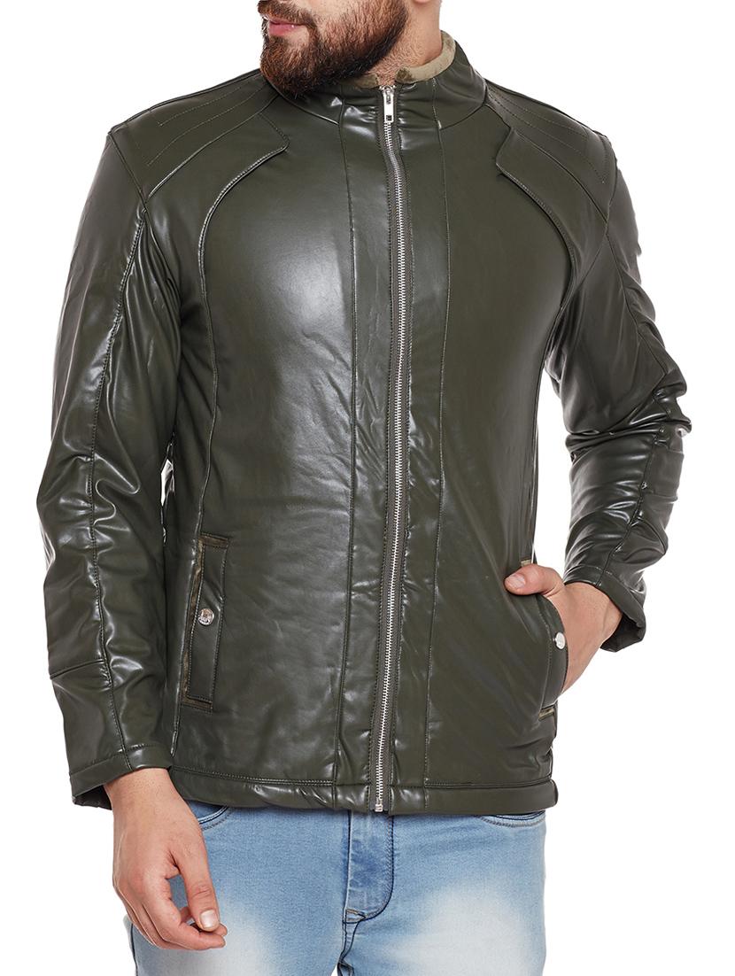 green biker jacket - 14436817 - Zoom Image - 0