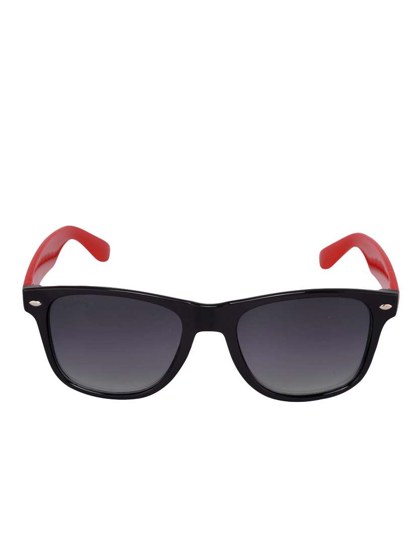 superray wf903-bk-red black red wayfarer sunglasses for men & women