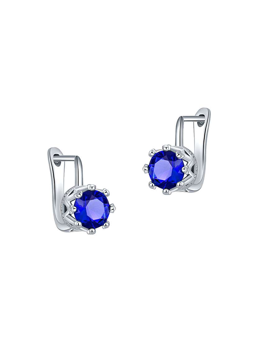 blue copper studs earrings