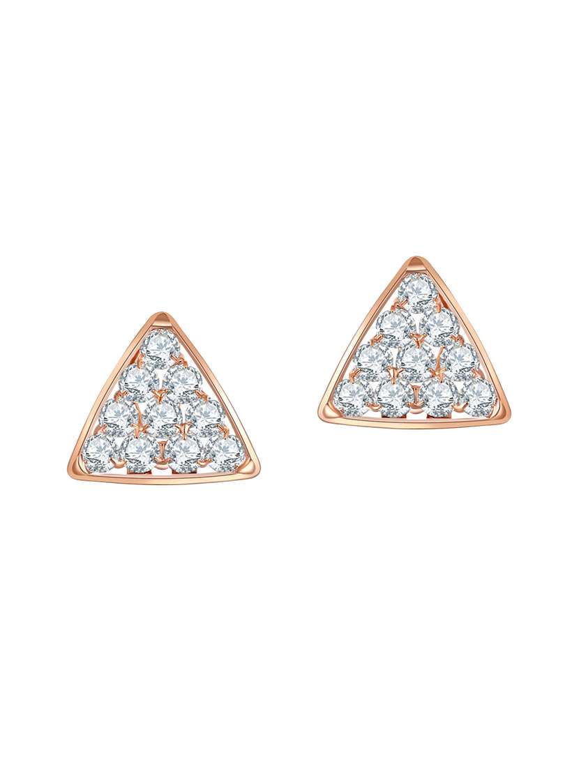 gold copper studs earrings