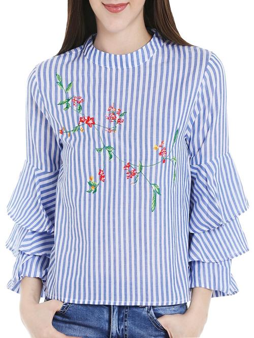 blue striped top - 14446701 -  Standard Image - 0