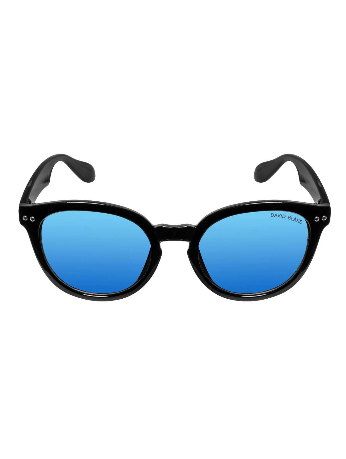 david blake blue round mirrored sunglass