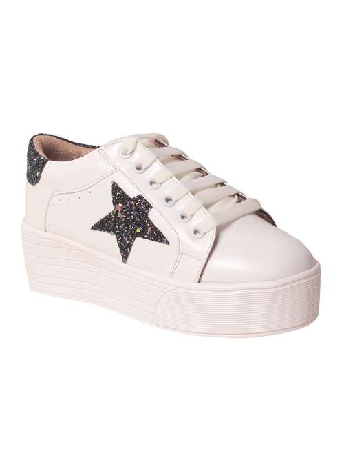 white lace-up sneaker - 14457062 - Standard Image - 0