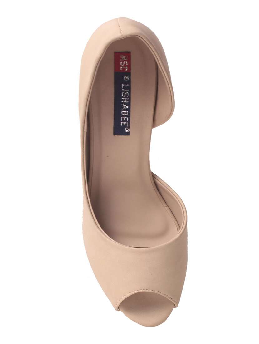 nude faux leather slip on sandals - 14457074 -  Standard Image - 3