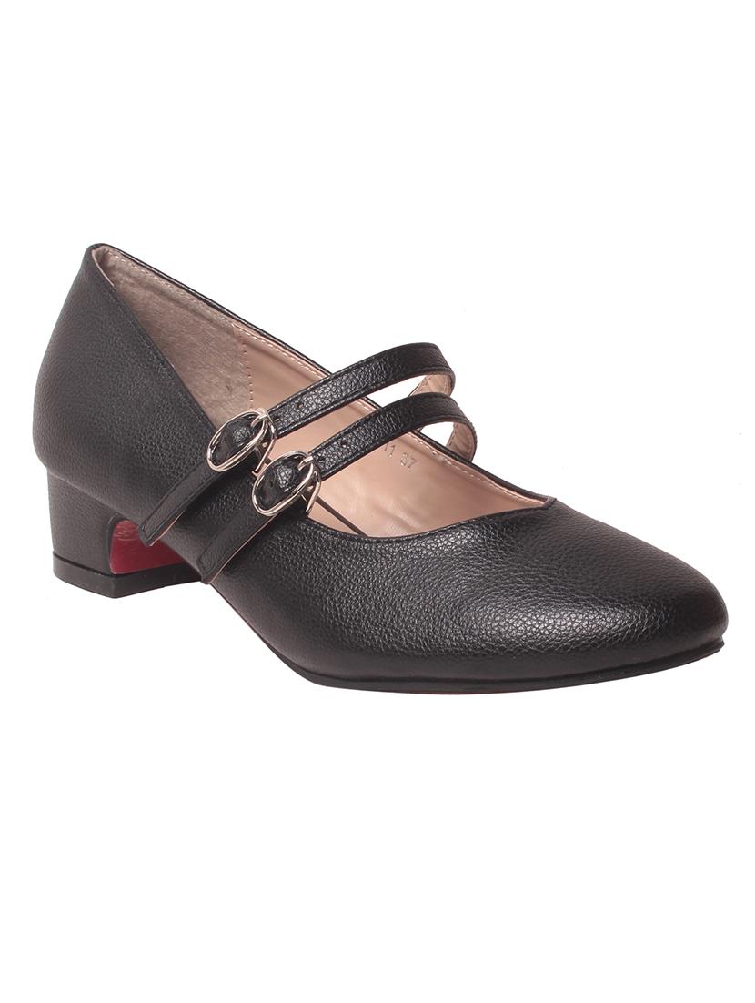 black faux leather slip on formal shoes - 14457124 - Zoom Image - 0
