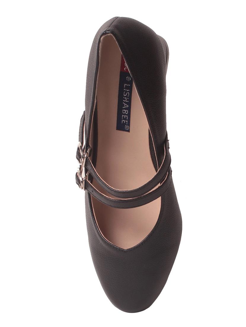 black faux leather slip on formal shoes - 14457124 - Standard Image - 3