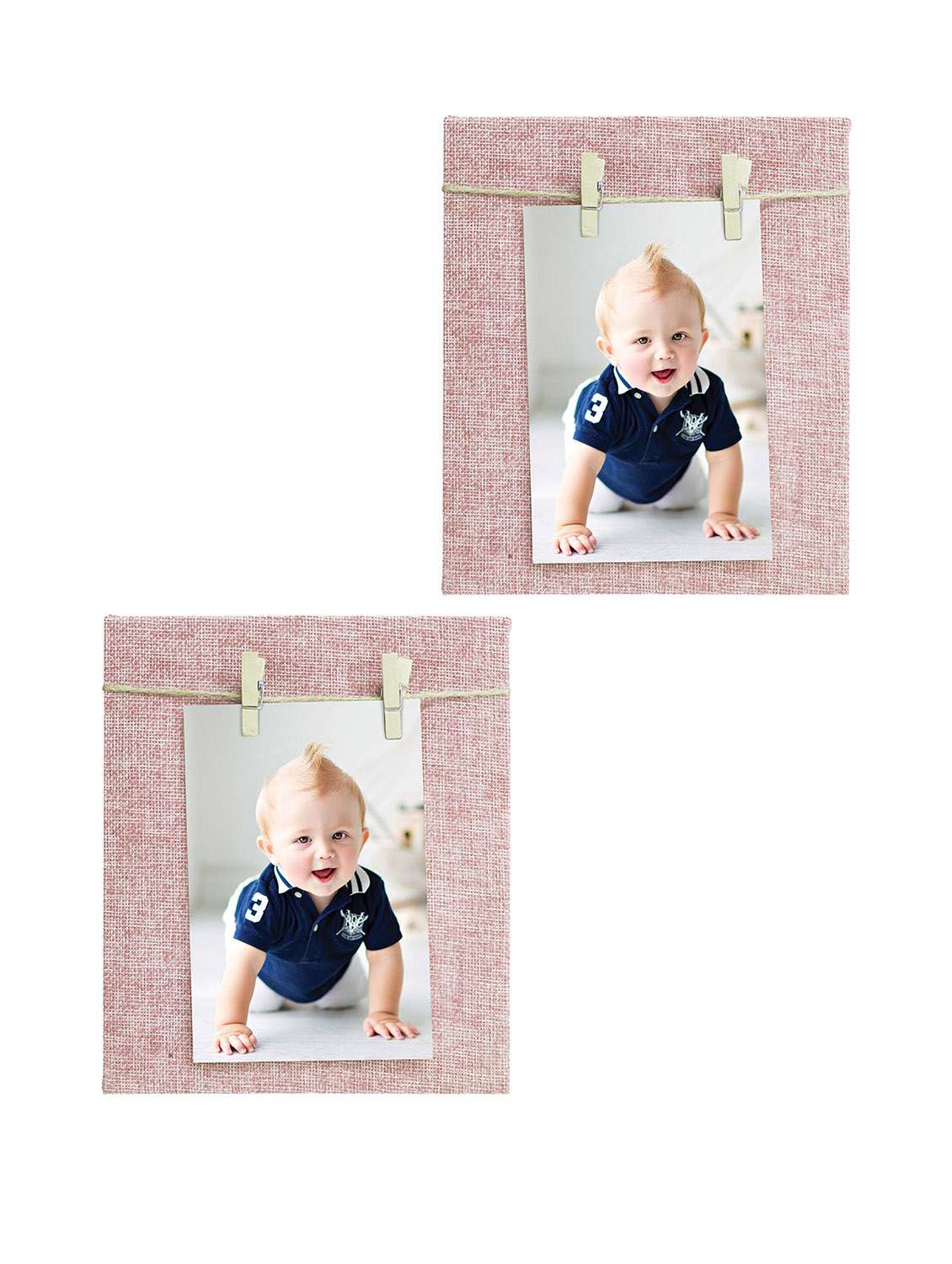 pack of 2 wooden table top & wall hanging frames