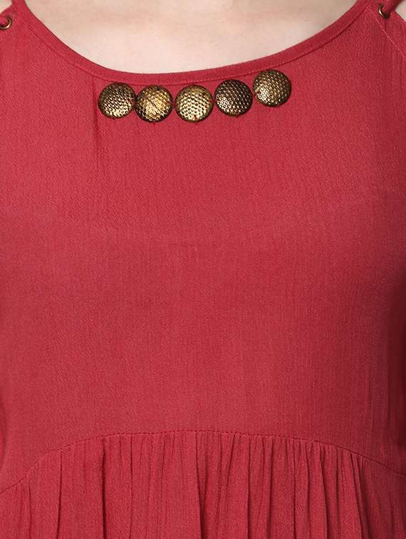 pink bell sleeved top - 14470284 -  Standard Image - 3