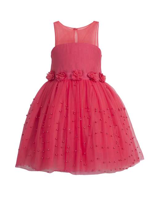 orange net frock - 14473933 -  Standard Image - 0