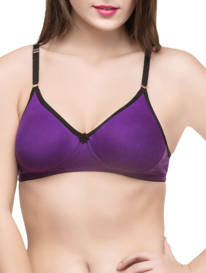 set of 2 floral patch solid bra - 14474902 -  Standard Image - 3