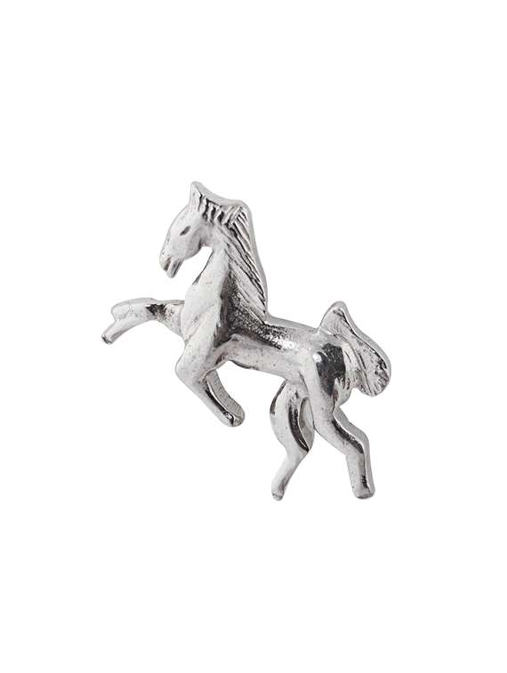 silver rhodium brooch