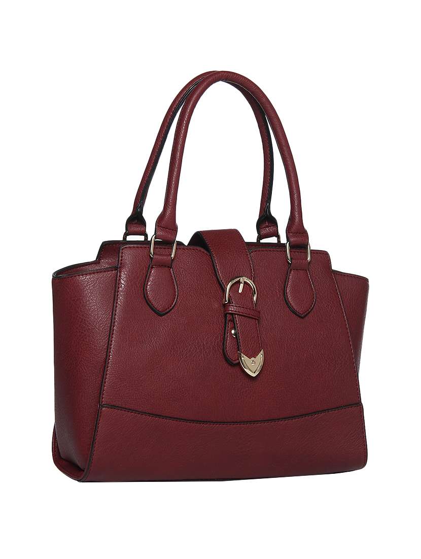 brown leatherette  regular handbag