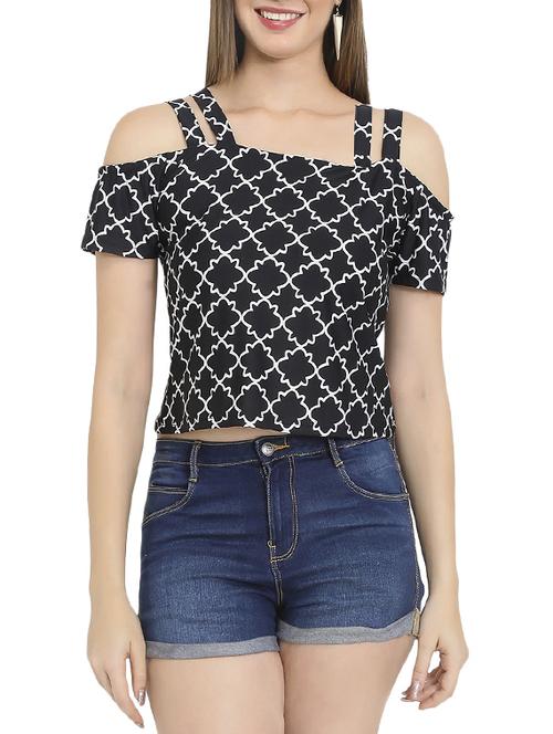cold shoulder shoulder strap top - 14488380 -  Standard Image - 0
