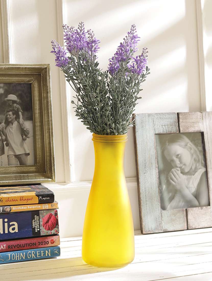 purple & green decorative artificial flowers bunch