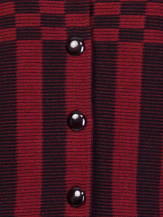 red self design full sleeves coatigan - 14491282 - Standard Image - 3