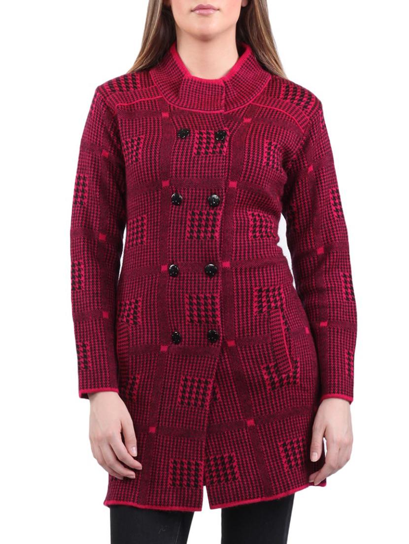 women pink full sleeves coatigan - 14491474 -  Zoom Image - 0