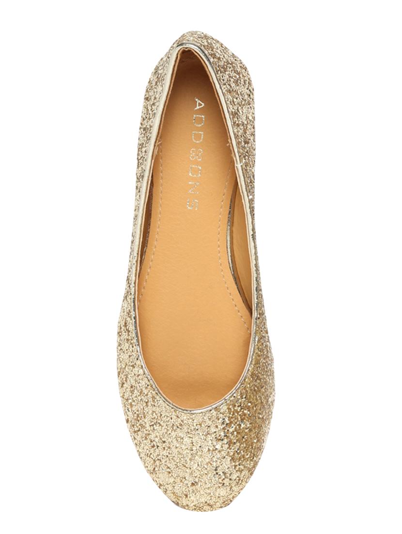gold pu slip on ballerina - 14492235 - Standard Image - 3