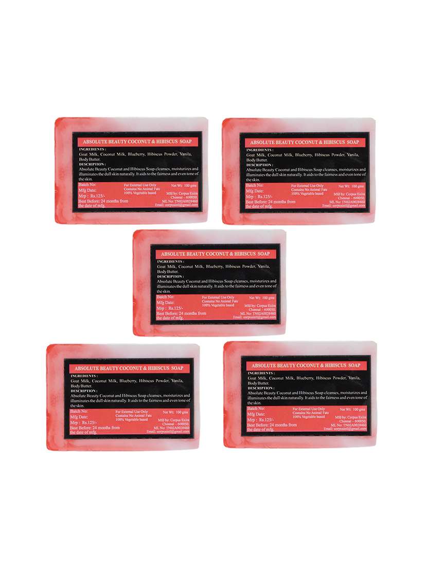absolute beauty coconut and hibiscus handmade beauty bath soap-combo 5