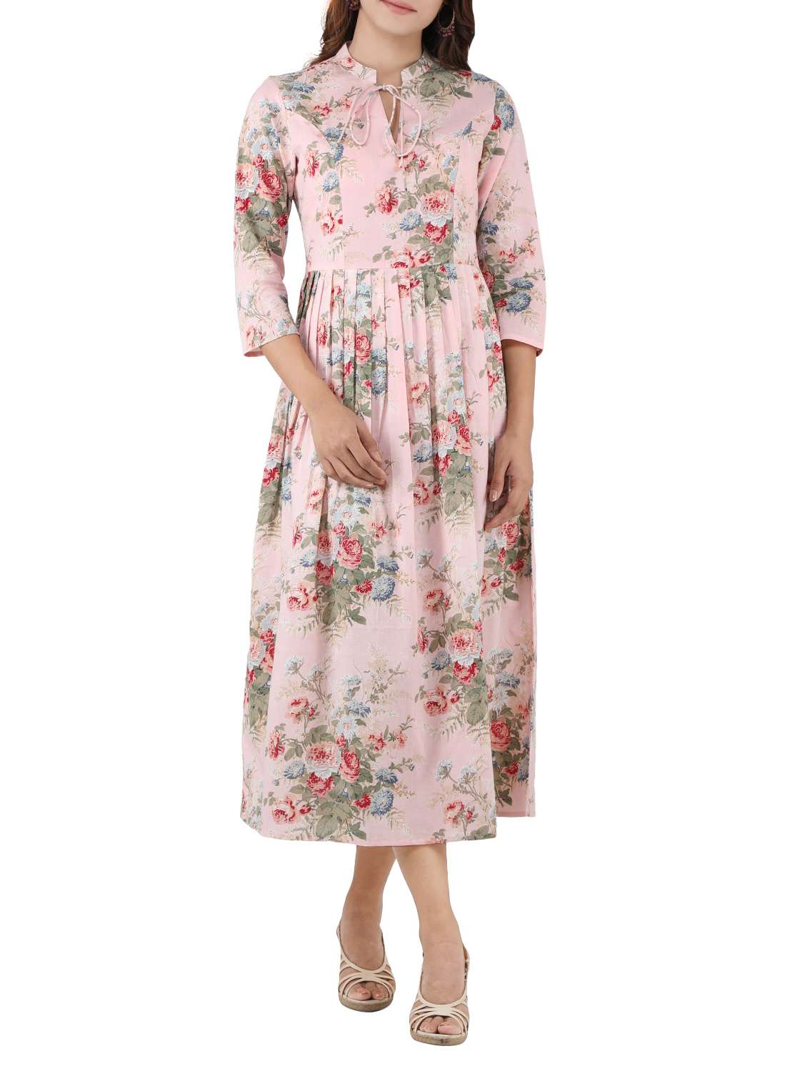 flared floral kurta