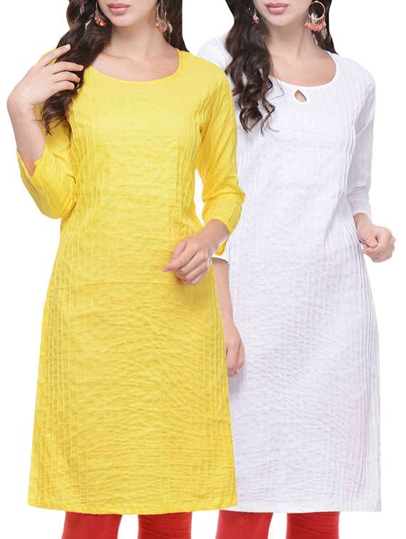 makxziya solid cotton combos kurta