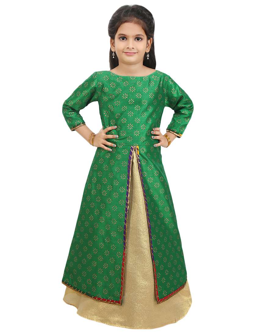 green polyester suit set