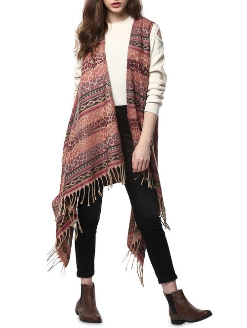 multi colored acrylic shrug - 14496787 -  Standard Image - 0