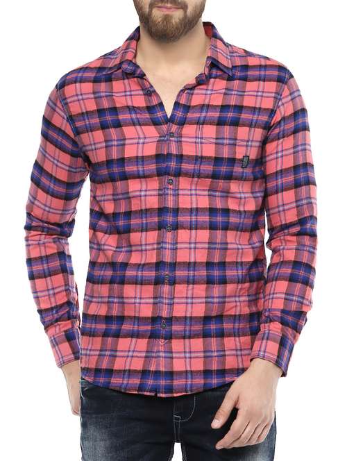 pink cotton casual shirt - 14504713 - Standard Image - 0