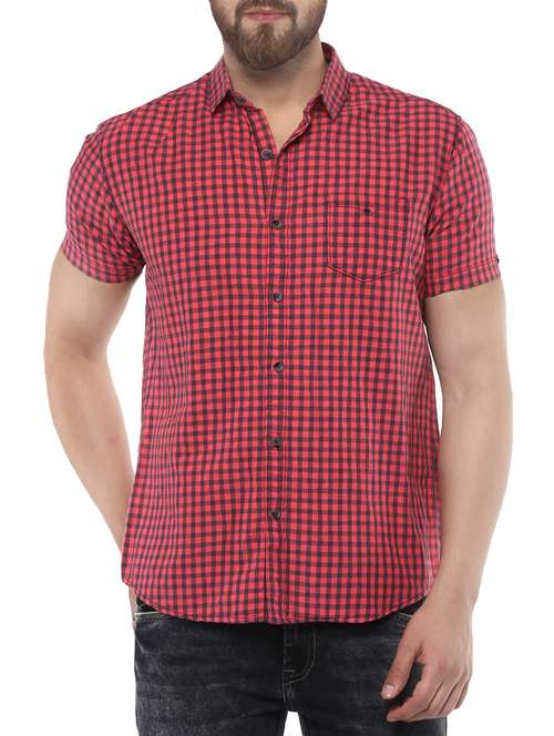 pink cotton casual shirt - 14504729 - Standard Image - 0
