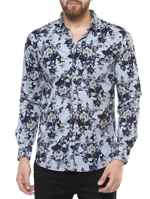 blue cotton casual shirt - 14504738 - Standard Image - 0