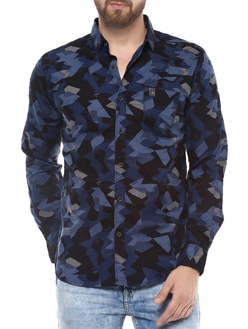 blue cotton casual shirt - 14504752 - Standard Image - 0