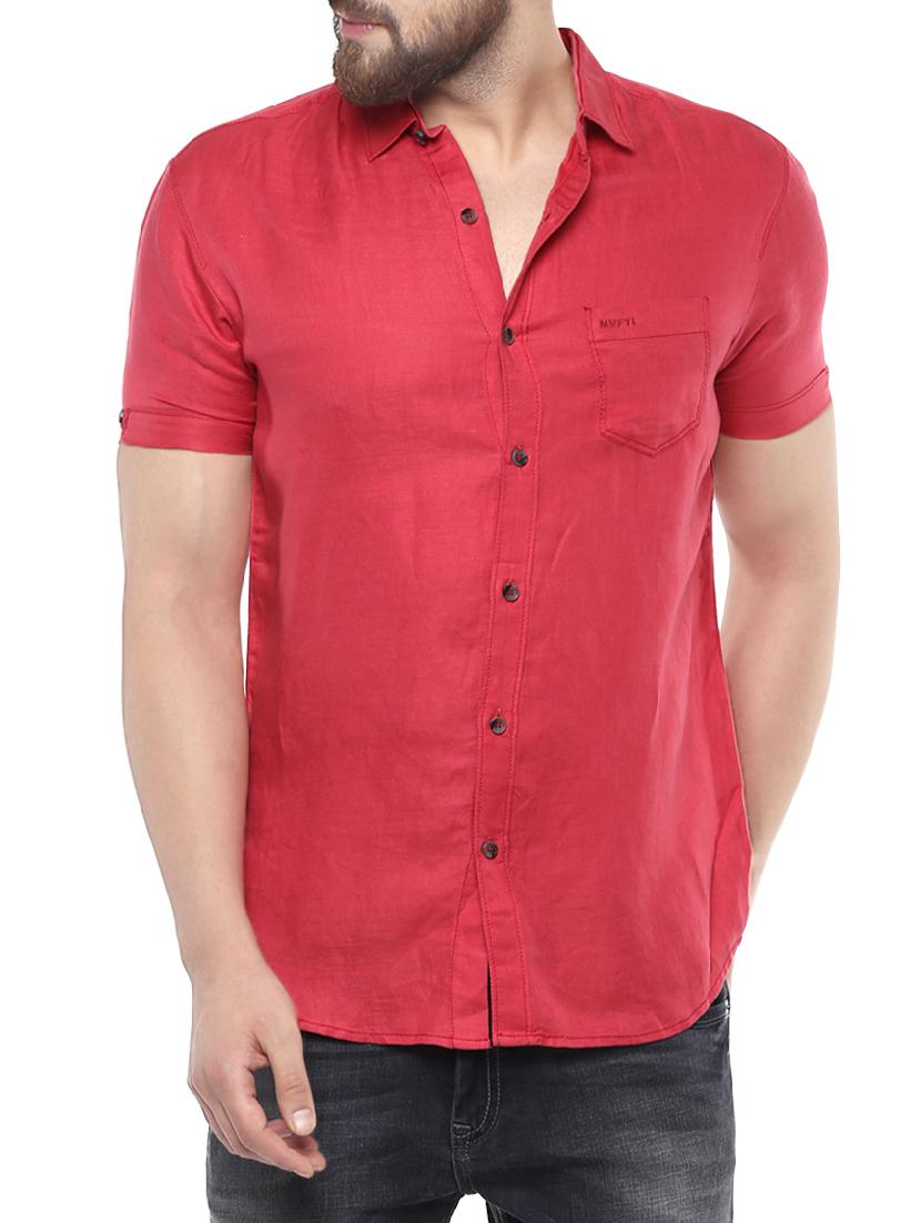 pink cotton casual shirt - 14504787 - Zoom Image - 0