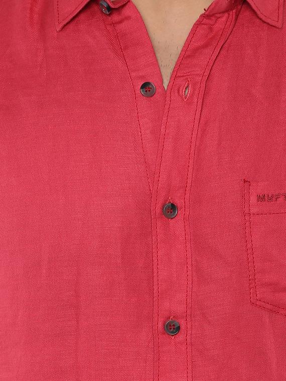 pink cotton casual shirt - 14504787 - Standard Image - 3